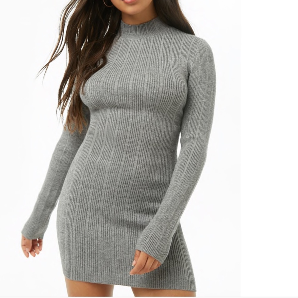 Ribbed sweater dress